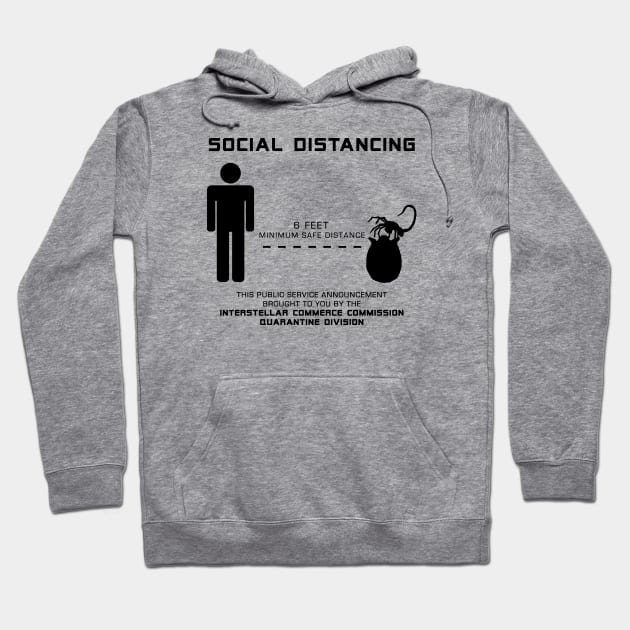 Social Distance Hugger - black Hoodie by CCDesign